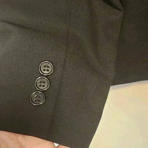 Comme Ca Du‎ Mode Women's Blazer Size M Black Three Button Pockets 00-80GA08 - Picture 6 of 10